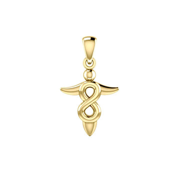 Infinity Angel Solid Gold Pendant GPD3868 - Jewelry